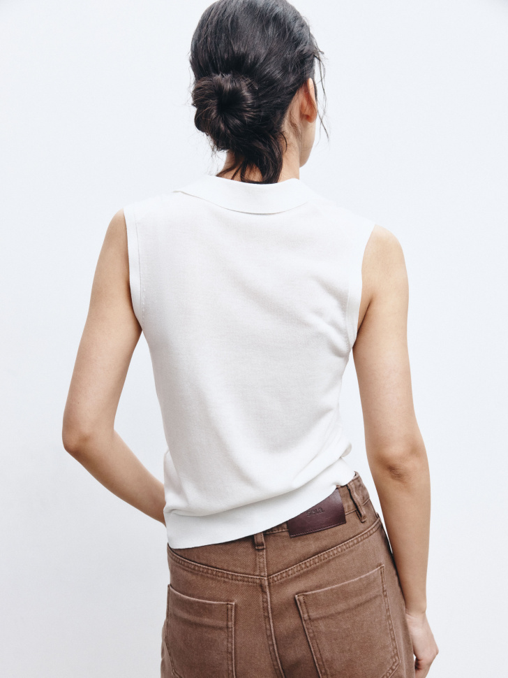 вязаный топ из смесового лиоцелла премиум качества по цене 3999 руб вид справа