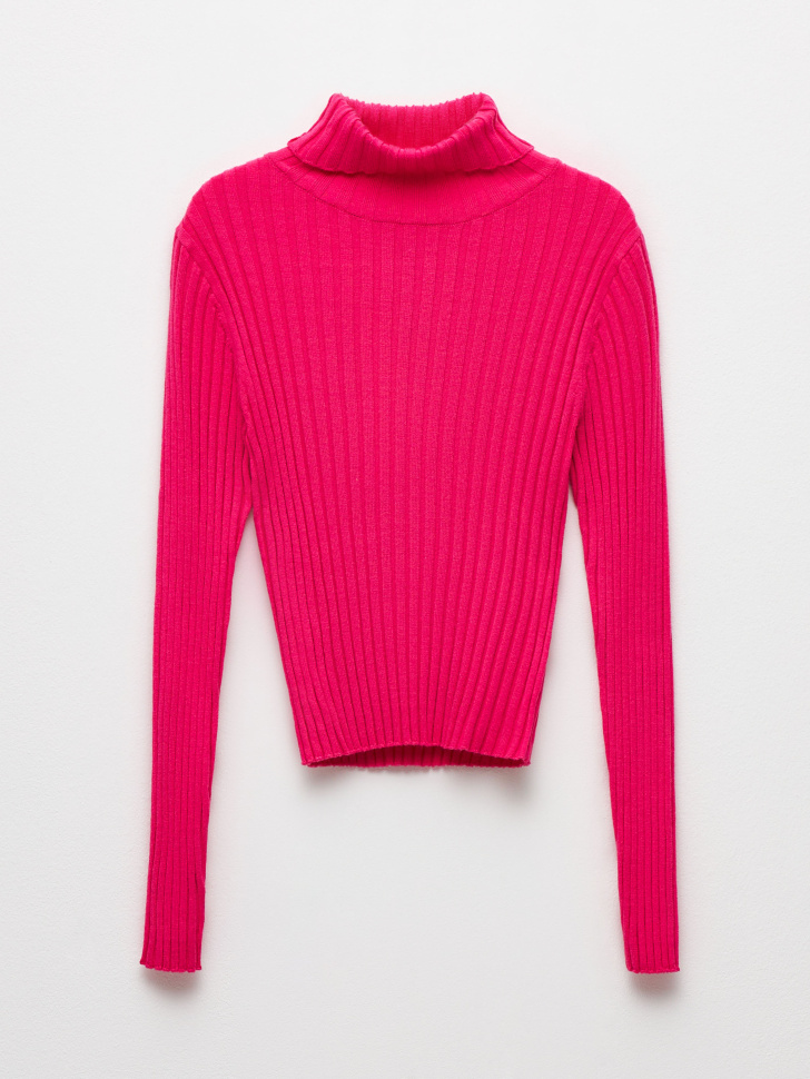 

Вязаная водолазка для девочек, Бордовый