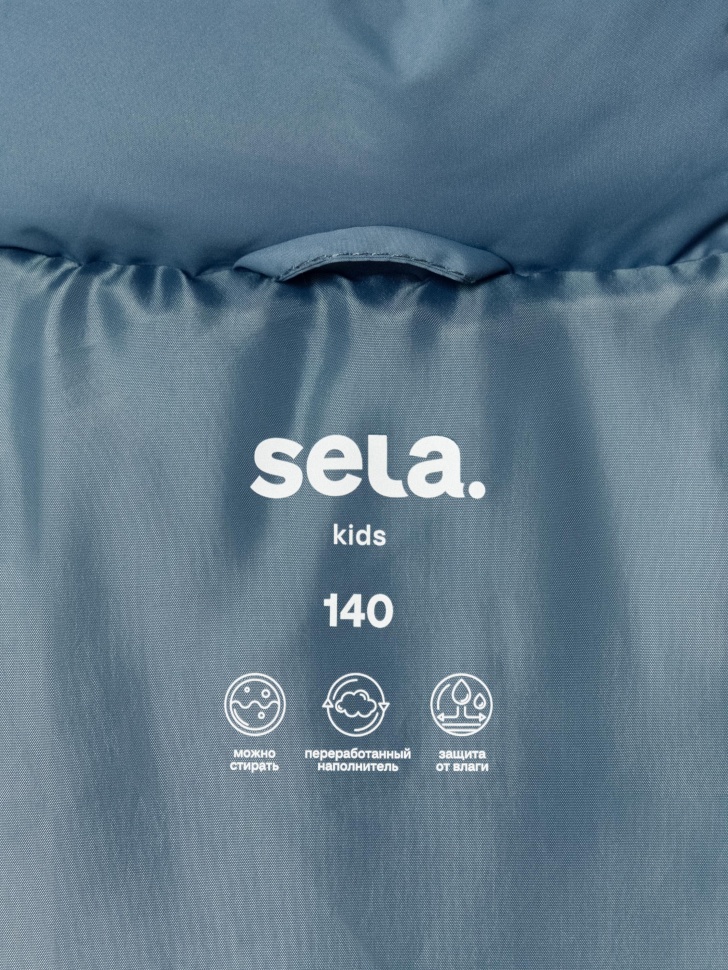 базовый дутый жилет для мальчиков универсального стиля с лицевой стороны