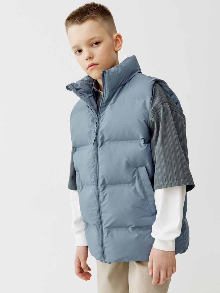 Дутый жилет Sela, голубой, арт. 52367