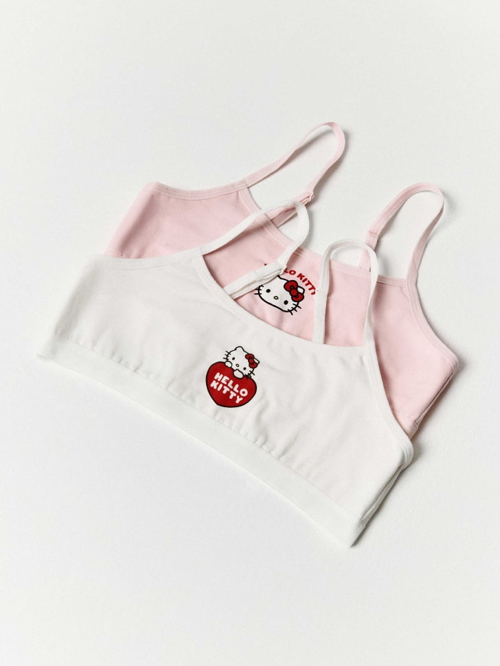 Набор топов для девочек с принтом Hello Kitty, 2 шт.. Фото №2
