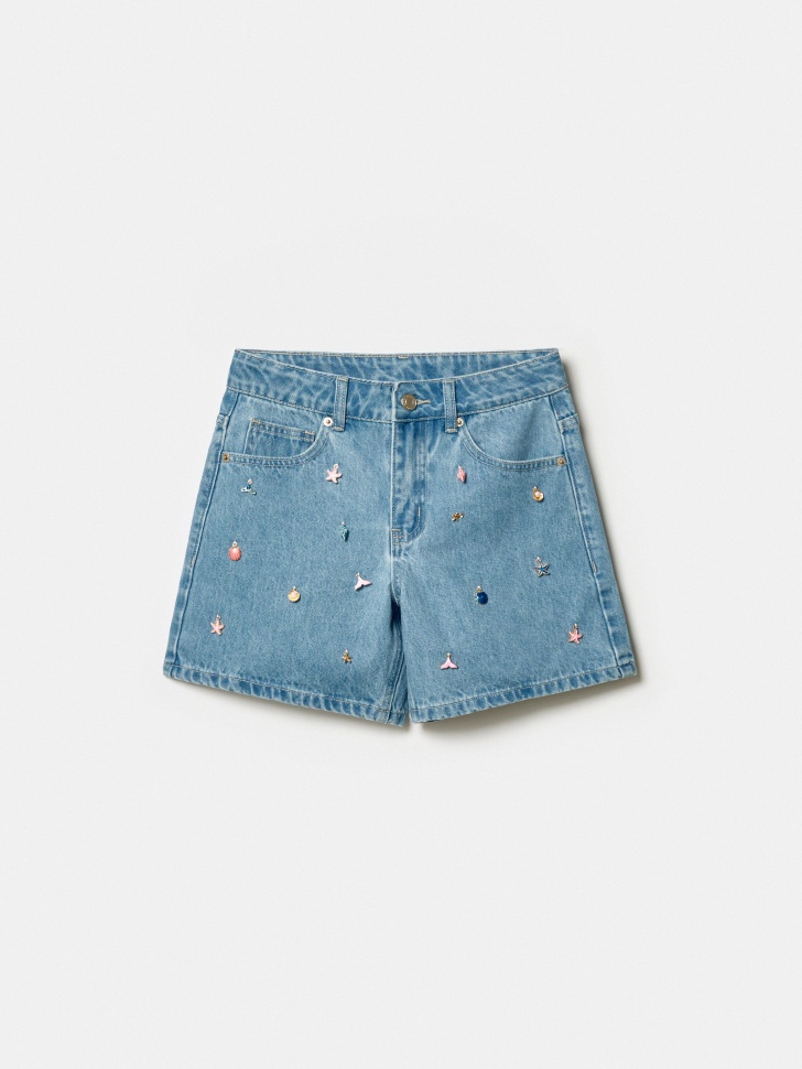 Шорты джинсовые SELA для девочек, голубой, арт. 51446