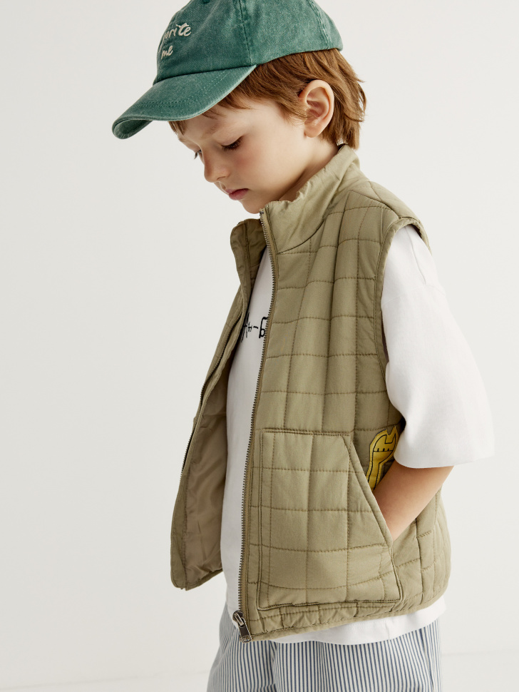Жилет SELA стеганый для мальчиков, хаки, арт. 45393