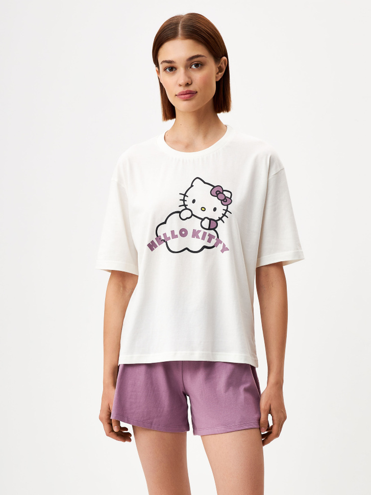 

Трикотажная пижама с принтом Hello Kitty