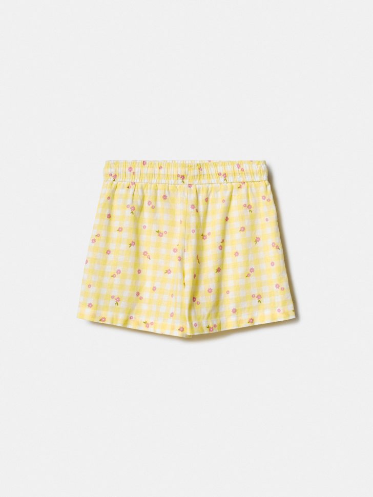 короткие шорты из смесового льна для девочек по цене 1599 руб вид справа