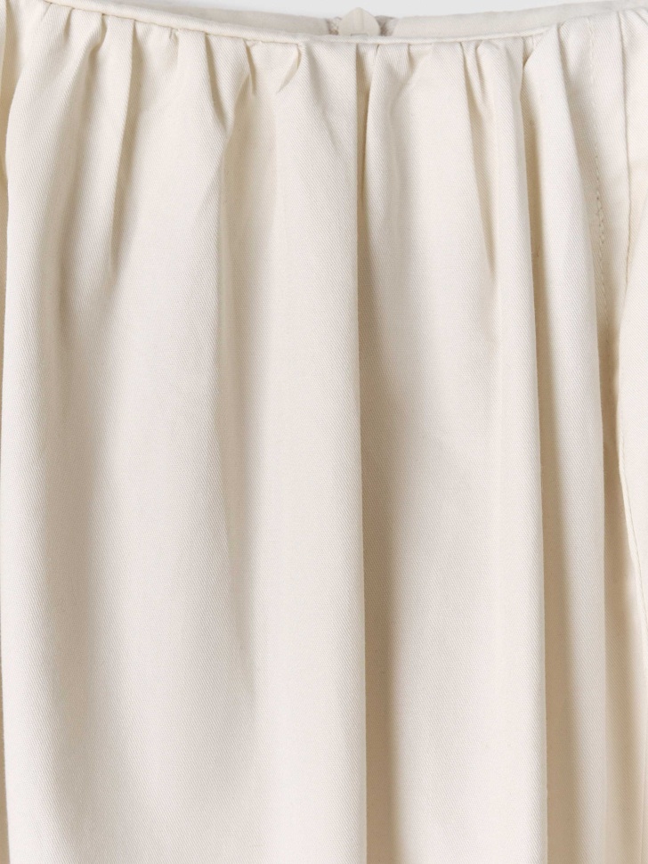 пышная юбка-баллон миди из хлопка от бренда sela вид слева