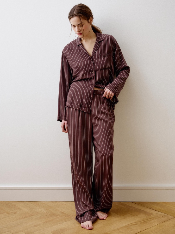 домашние брюки в полоску 4610517008671 по распродаже