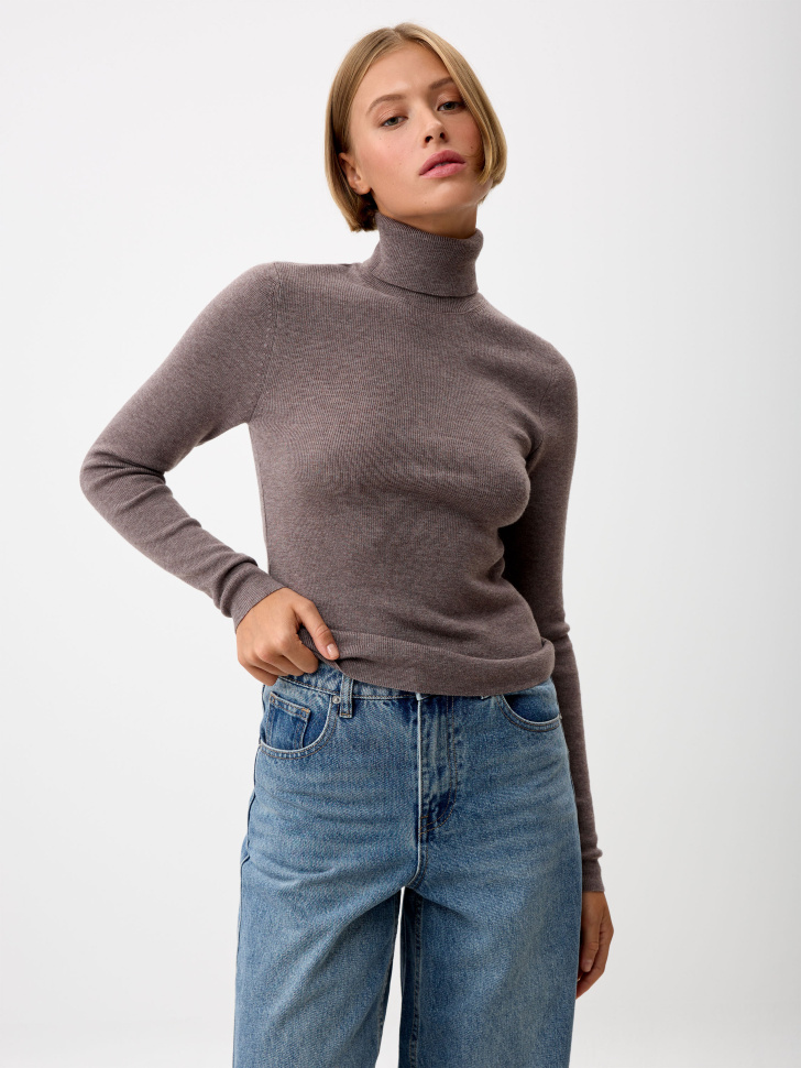 

Вязаная водолазка из смесовой шерсти