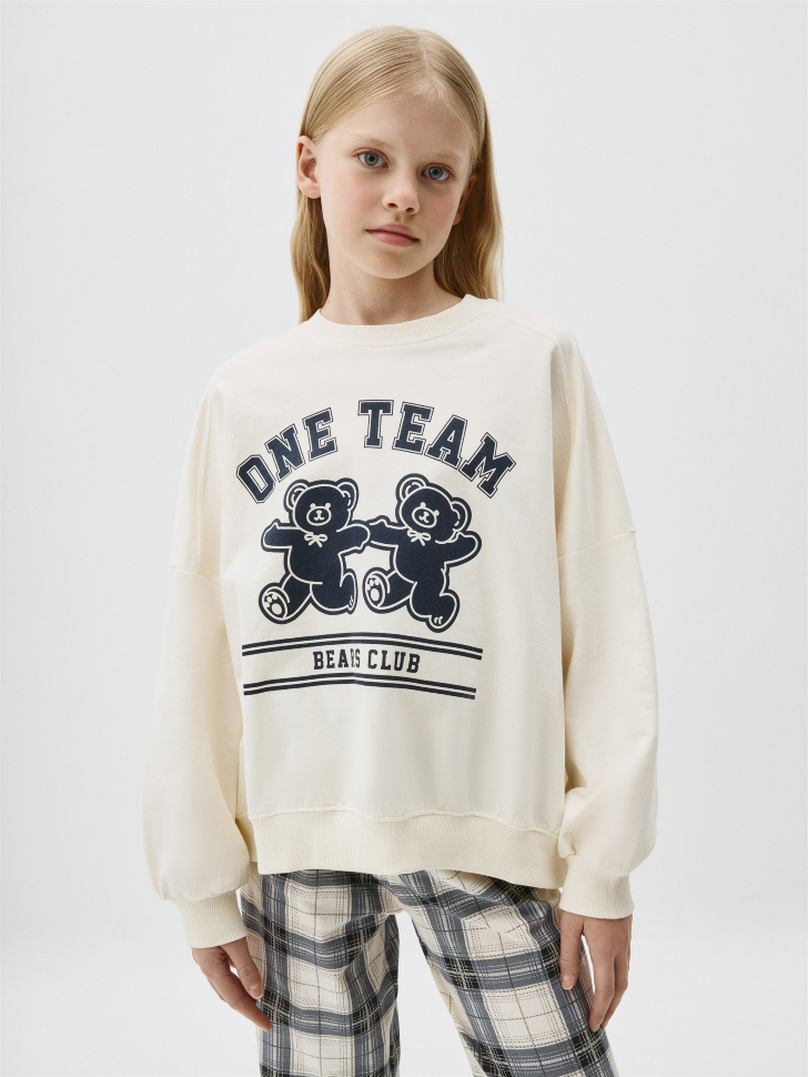 

Домашний свитшот с принтом для девочек