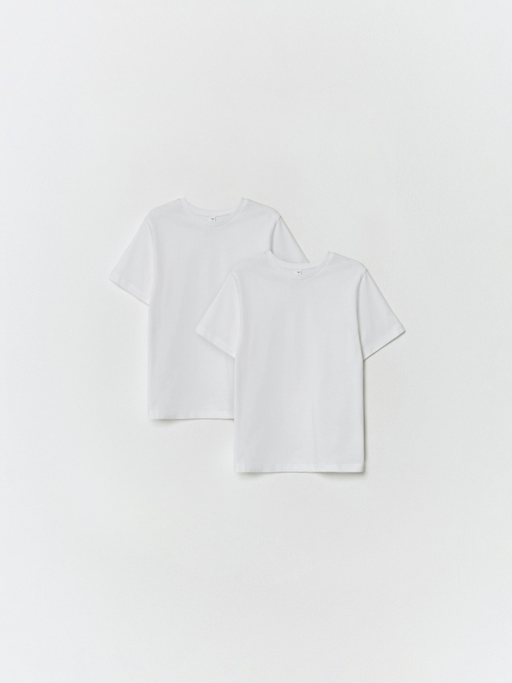 Набор из 2 базовых футболок детских SELA, белый, арт. 33726