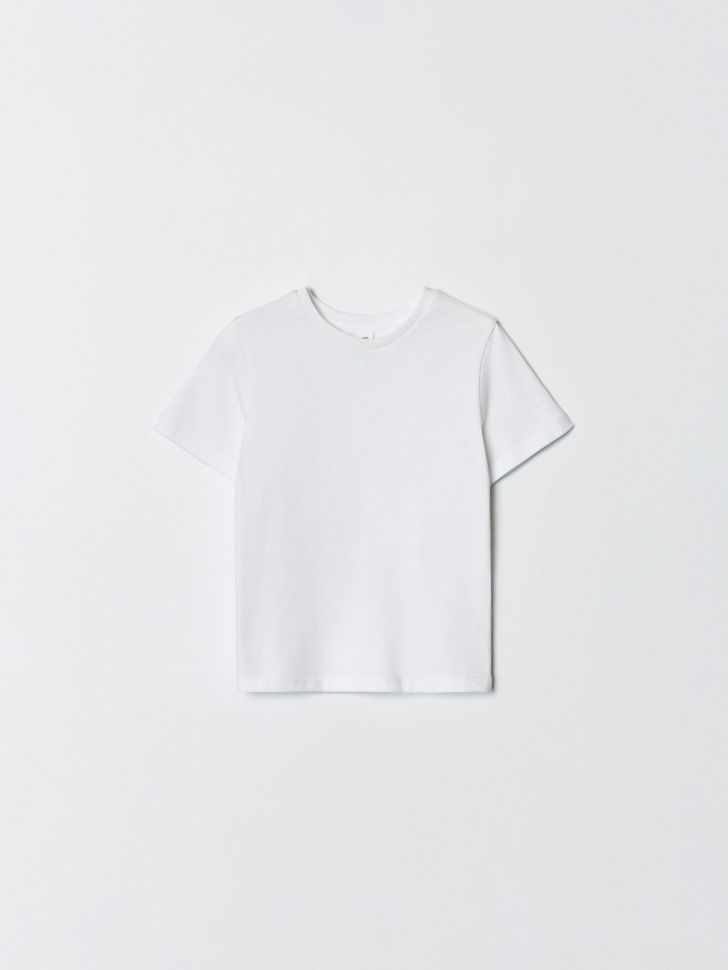 Базовая футболка детская SELA, белый, арт. 34548