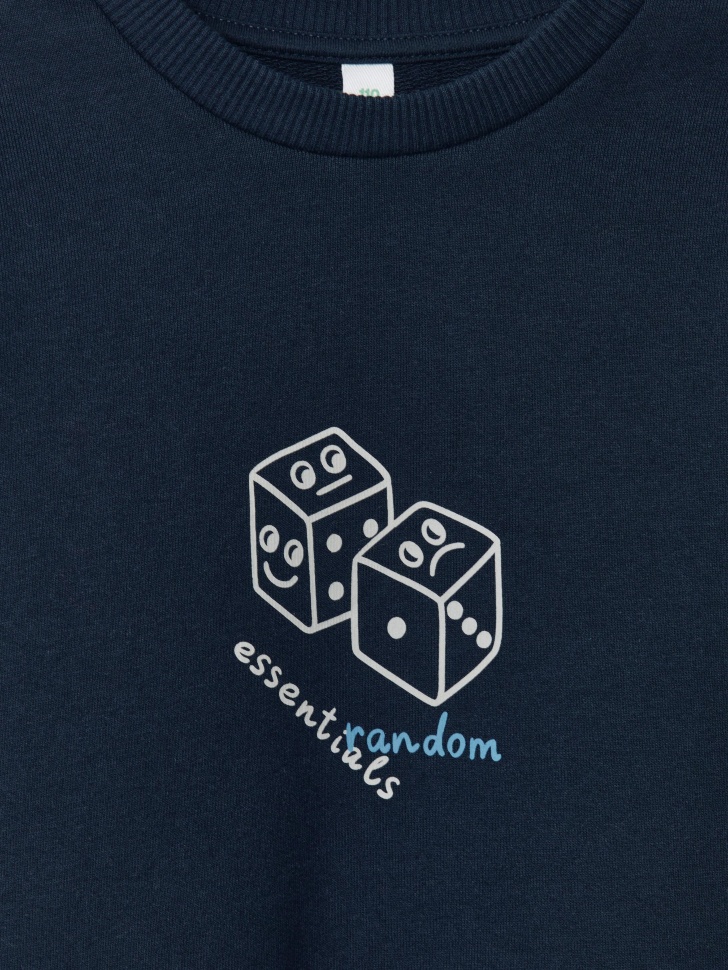 свитшот с принтом для мальчиков из россии вид сбоку