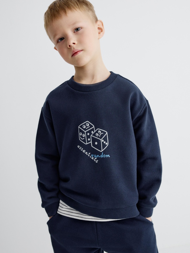 

Свитшот с принтом для мальчиков, SL6801060401