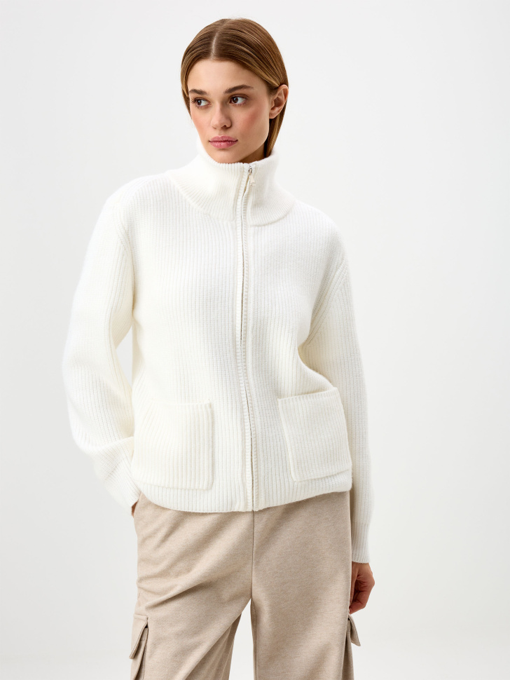 

Вязаный кардиган на молнии