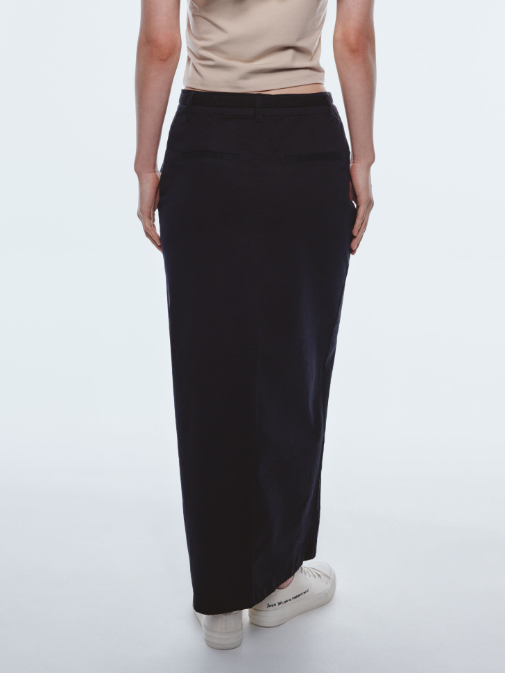 твилловая юбка макси из линейки  young из россии вид сбоку