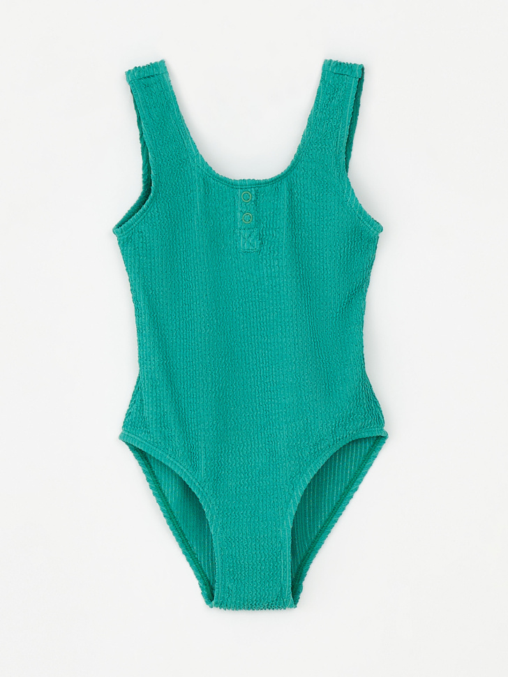 Слитный купальник для девочек (зеленый, 104-110)