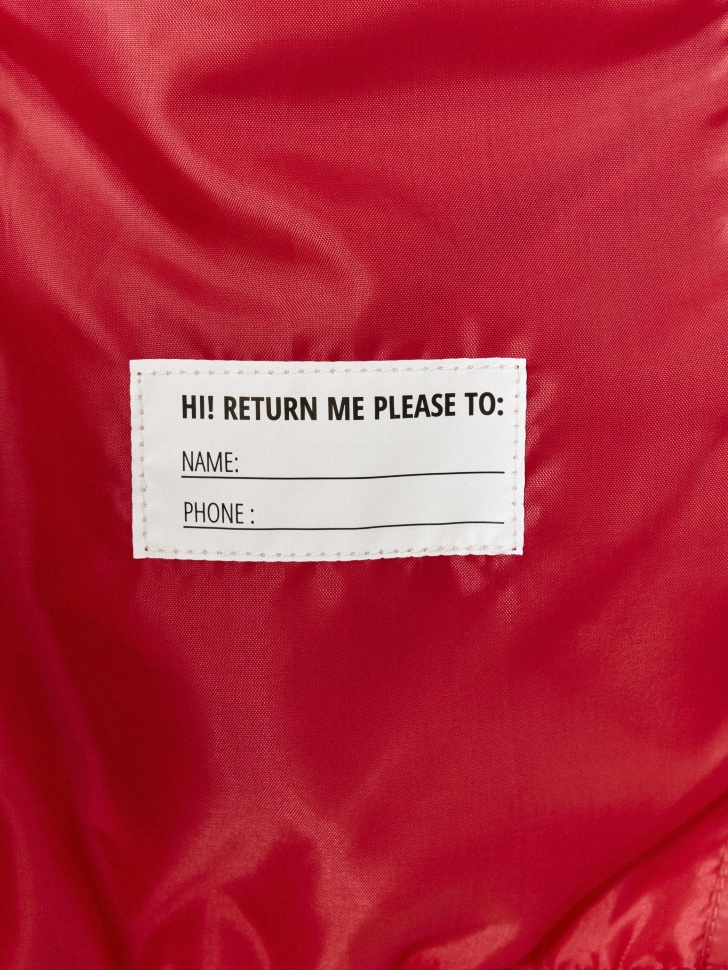 базовая стеганая куртка из нейлона для девочек из синтепона спереди