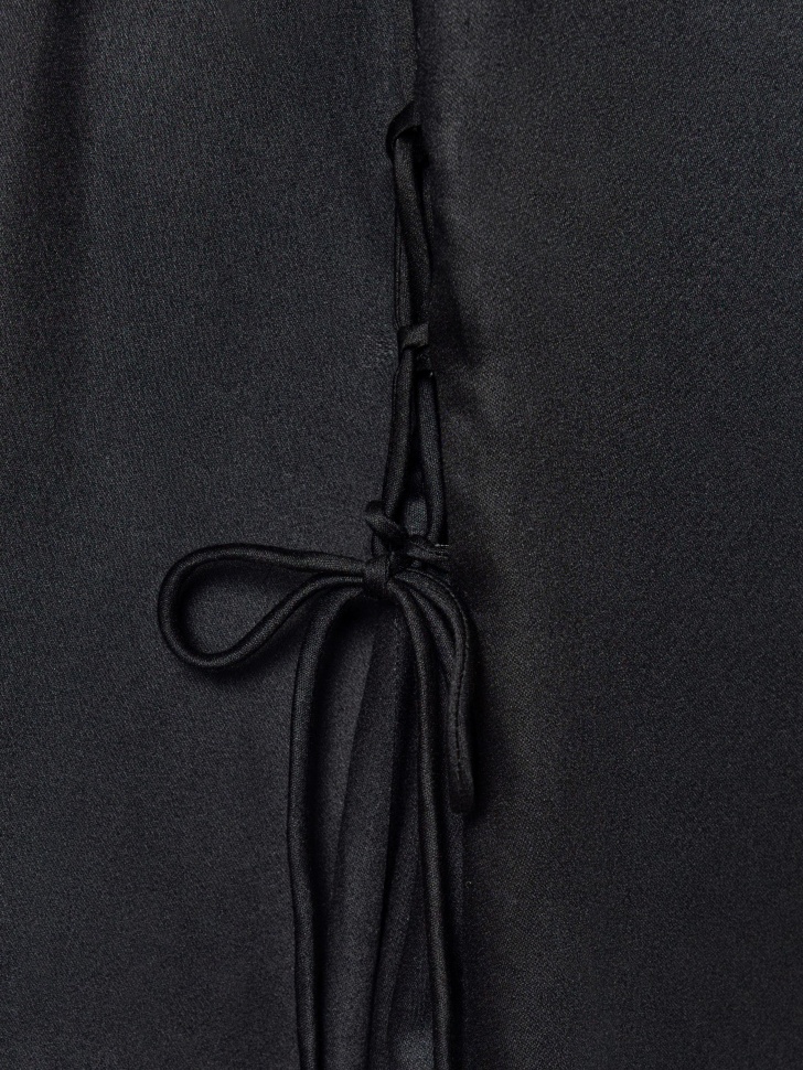 платье из сатиновой вискозы со шнуровкой для девочек для детского возраста с изнаночной стороны