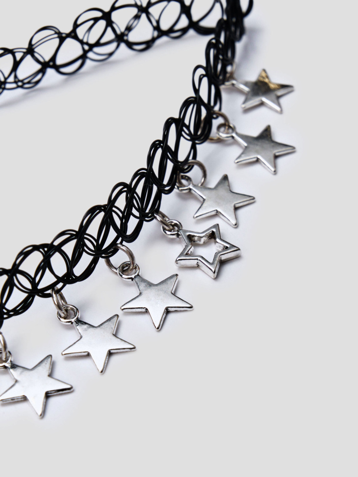 Чокер SELA с подвесками для девочек, черный, арт. 41822