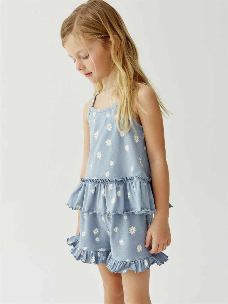 Набор из топа и шорт Sela, голубой, арт. 52630