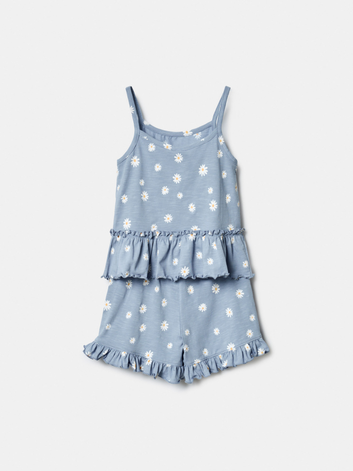 набор из топа и шорт для девочек из россии вид сбоку