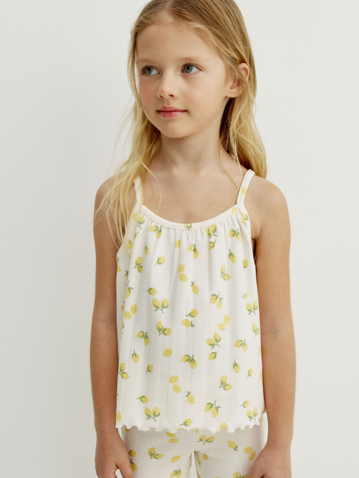 Топ Sela из ажурного трикотажа, белый, арт. 52619