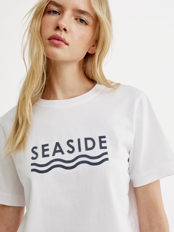 футболка с принтом прямого кроя 4640611009281 фотография