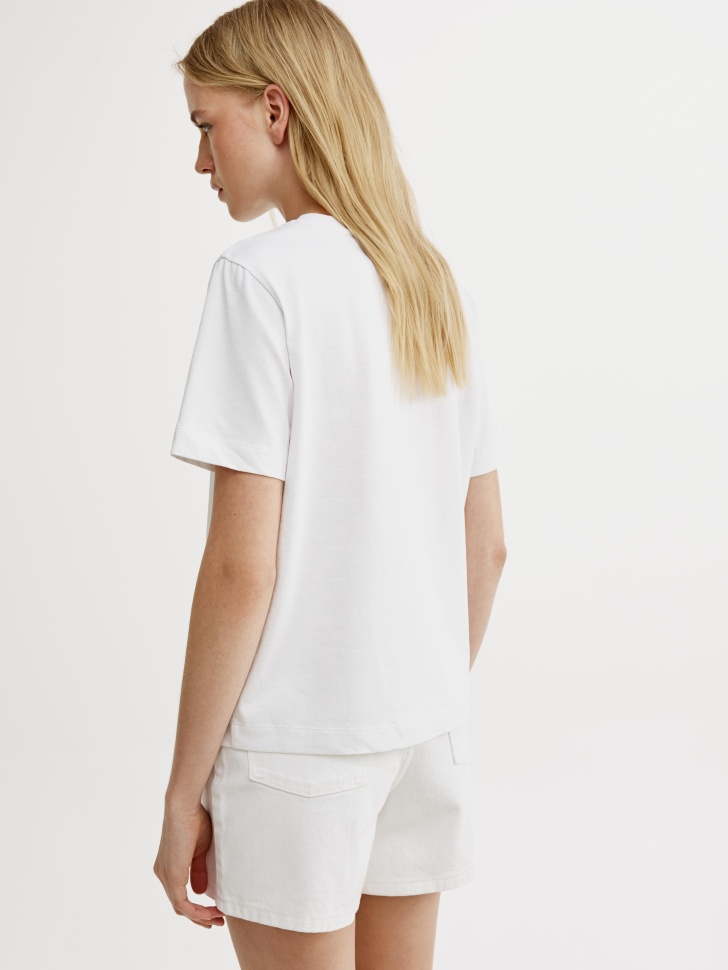 футболка с принтом прямого кроя по цене 1999 руб вид справа