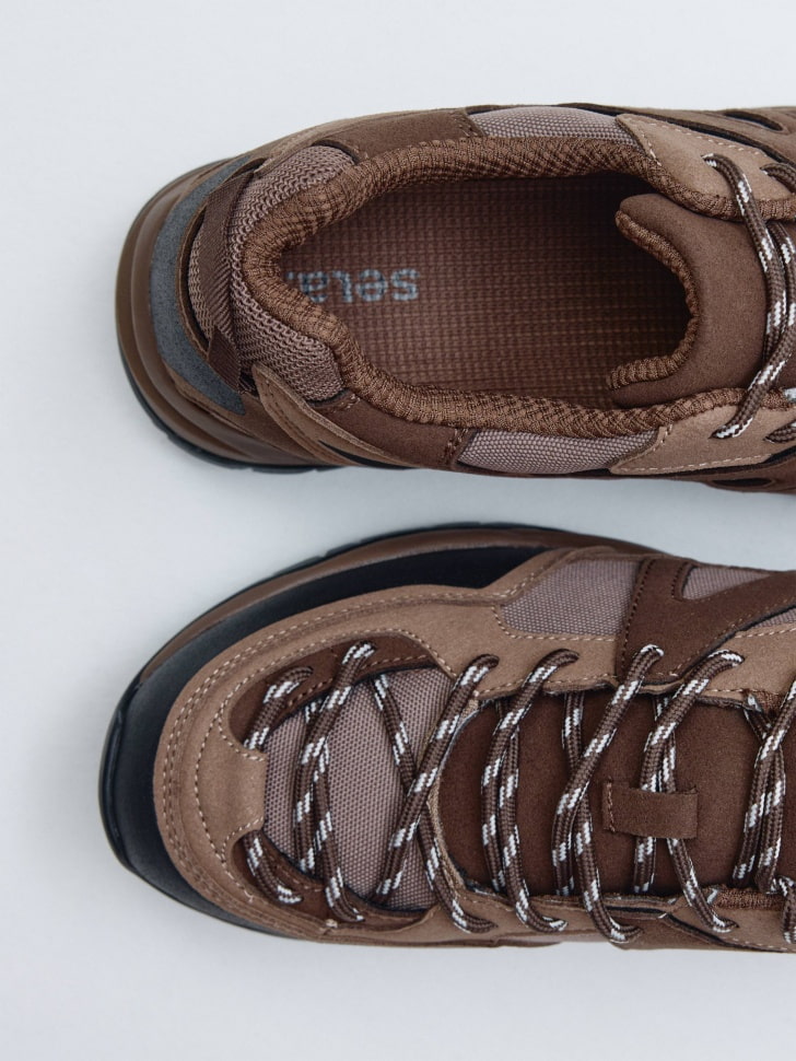 кроссовки из искусственного нубука и текстиля 4610517238238 по распродаже