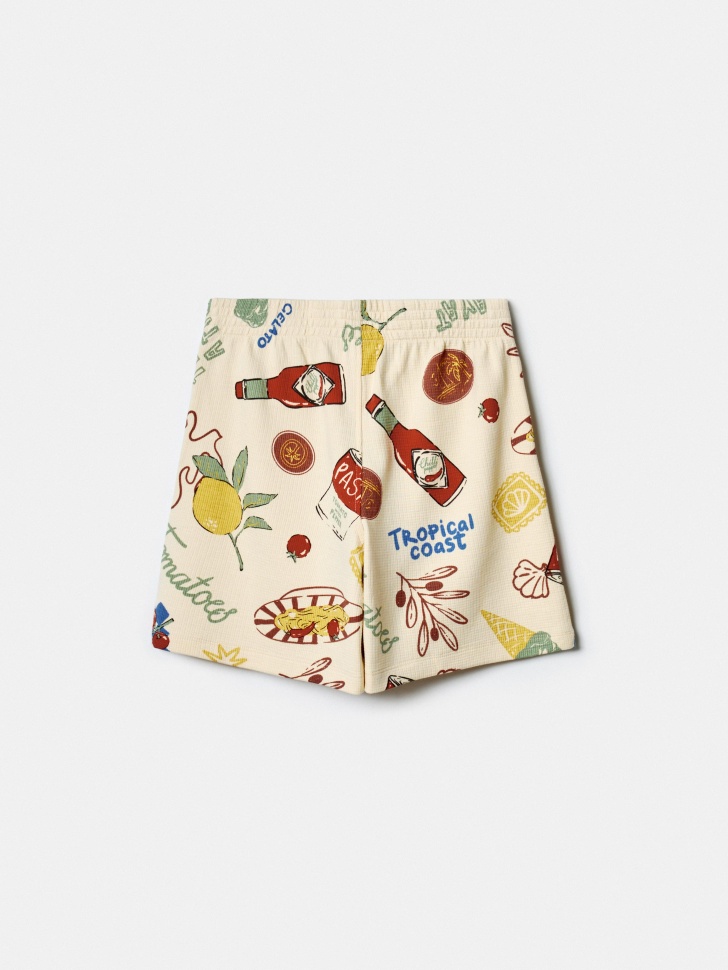 шорты из фактурного трикотажа для мальчиков по цене 1799 руб вид справа