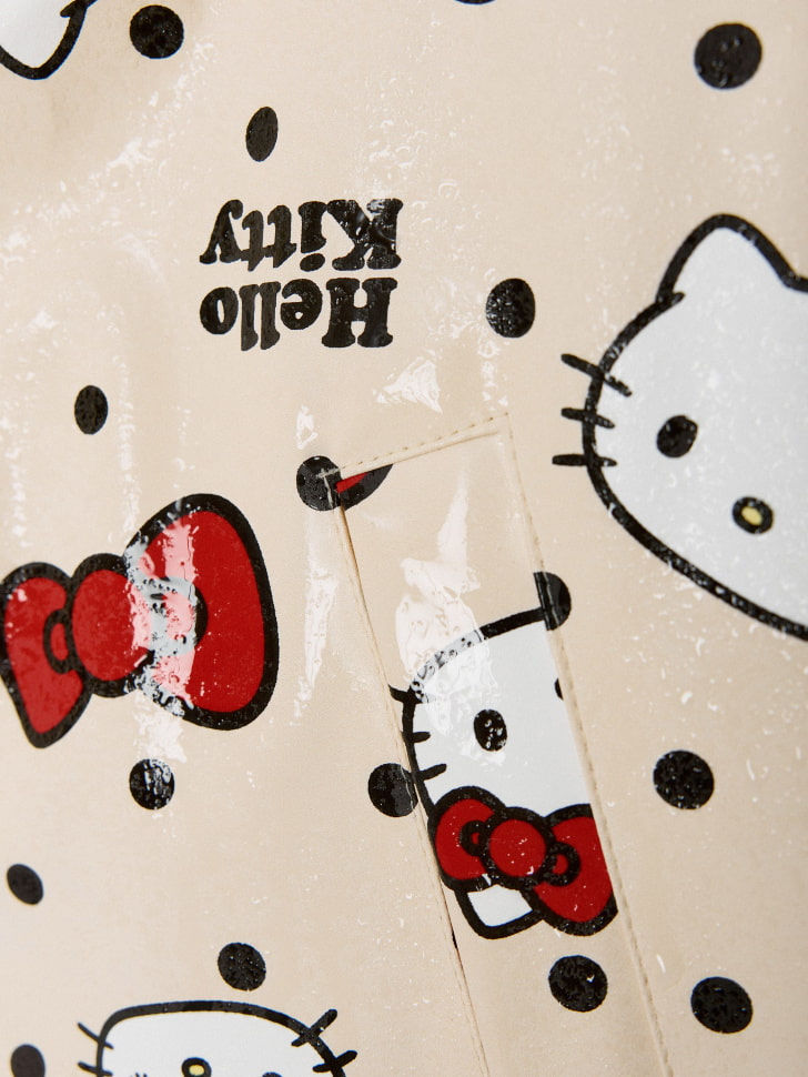 Утепленный дождевик с принтом Hello Kitty  для девочек. Фото №4