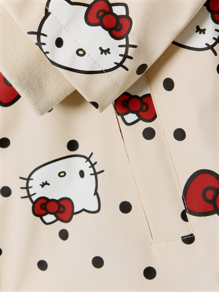 Утепленный дождевик с принтом Hello Kitty  для девочек. Фото №6