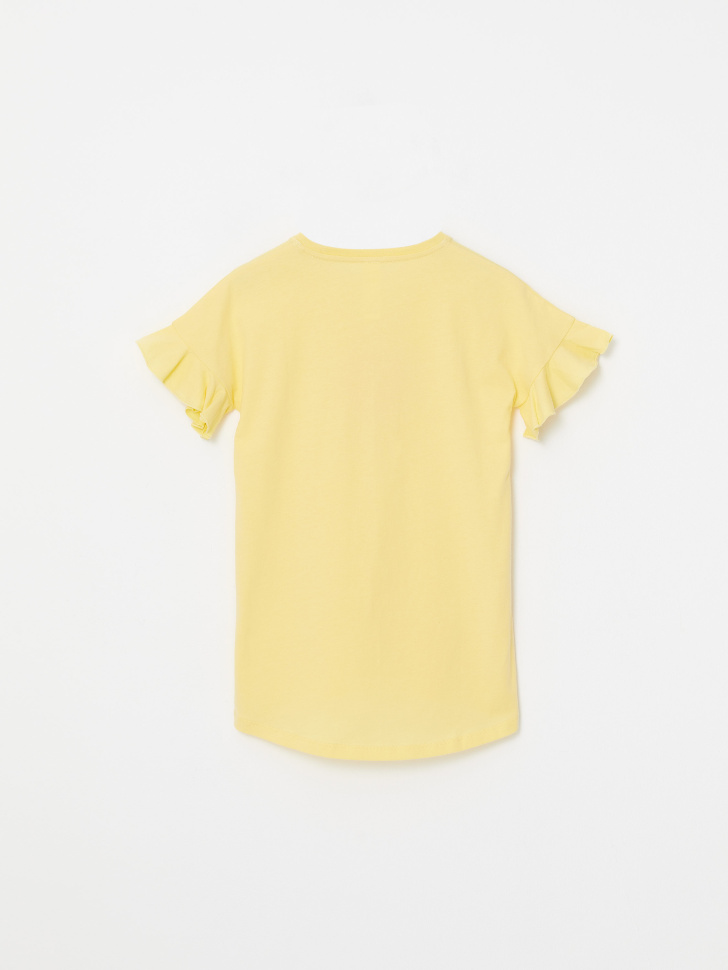 Ночная сорочка с принтом для девочек (желтый, 116-122 (6-7 YEARS)) sela 4640078751389 - фото 3