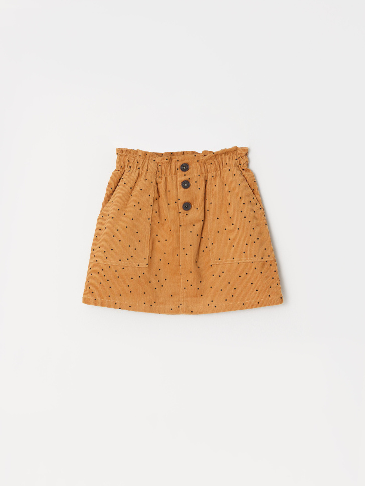 Вельветовая юбка для девочек (бежевый, 104/ 4-5 YEARS) от Sela