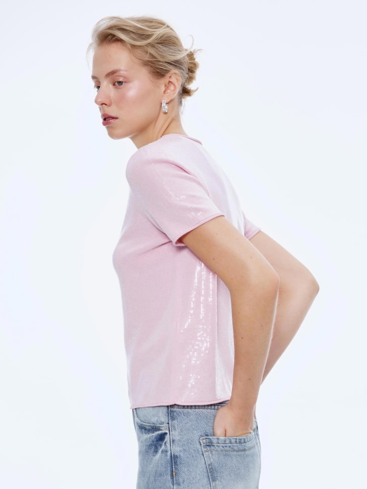 джемпер с пайетками по цене 2999 руб вид справа