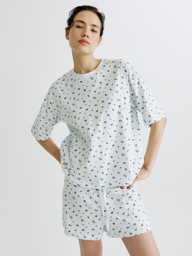 

Трикотажная пижама с принтом, 6801140301