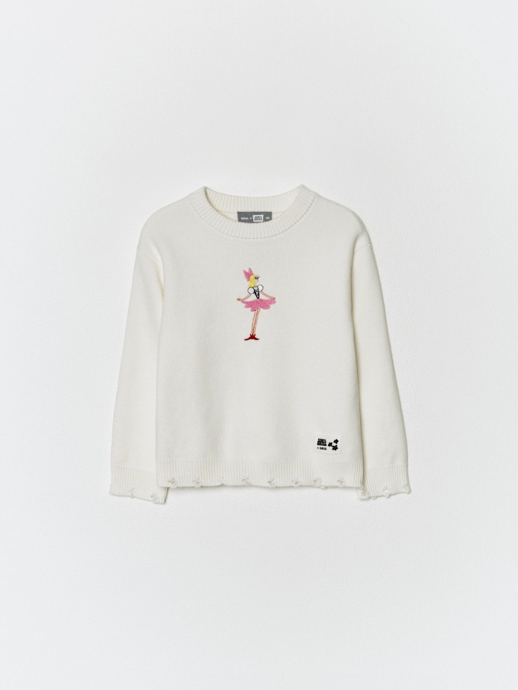 вязаный джемпер для девочек  x союзмультфильм из россии вид сбоку