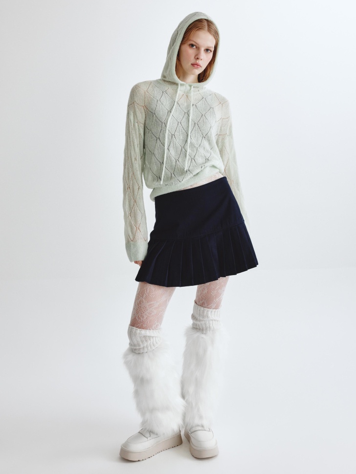 мини юбка из линейки  young из проверенных материалов спереди