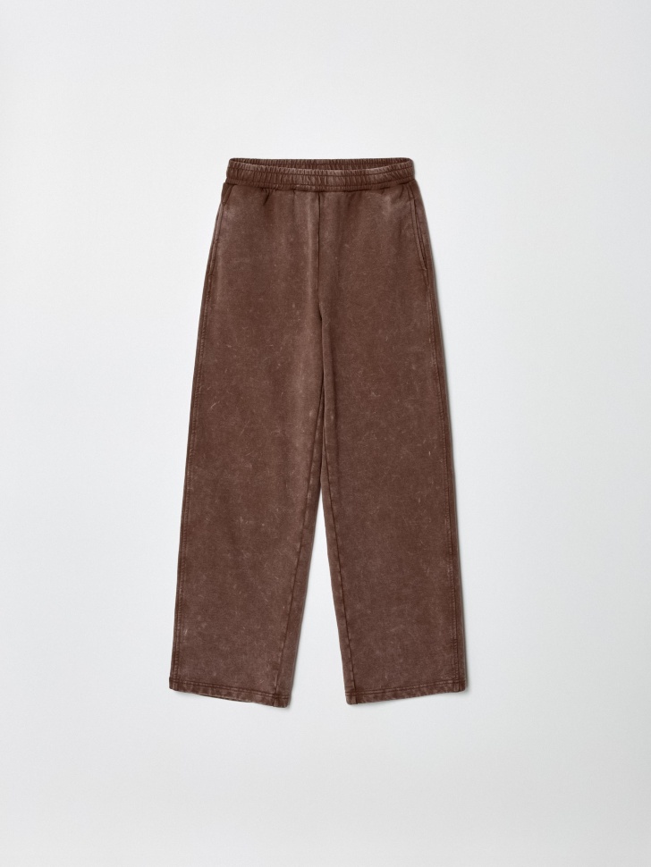 Брюки SELA из футера с кислотной стиркой, арт. 36392