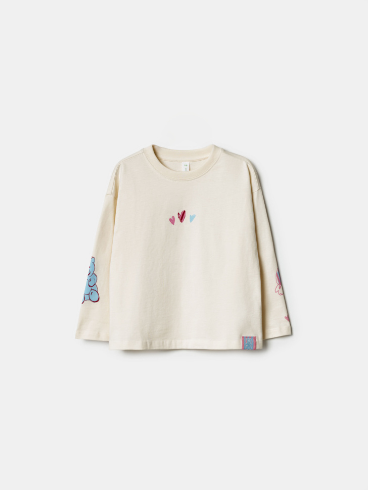 лонгслив с принтом для девочек 4610517262820 фотография