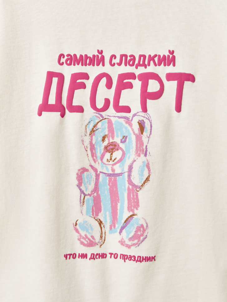 лонгслив с принтом для девочек по цене 1299 руб вид справа