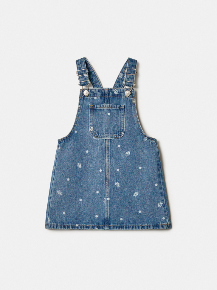 Джинсовый сарафан SELA с принтом для девочек, голубой, арт. 42024