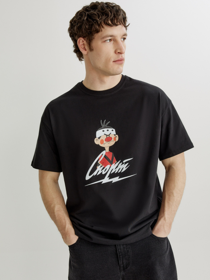 Футболка Sela Союзмультфильм, черный, арт. 54950