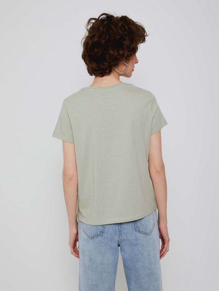 Базовая футболка из органического хлопка (зеленый, M) от Sela