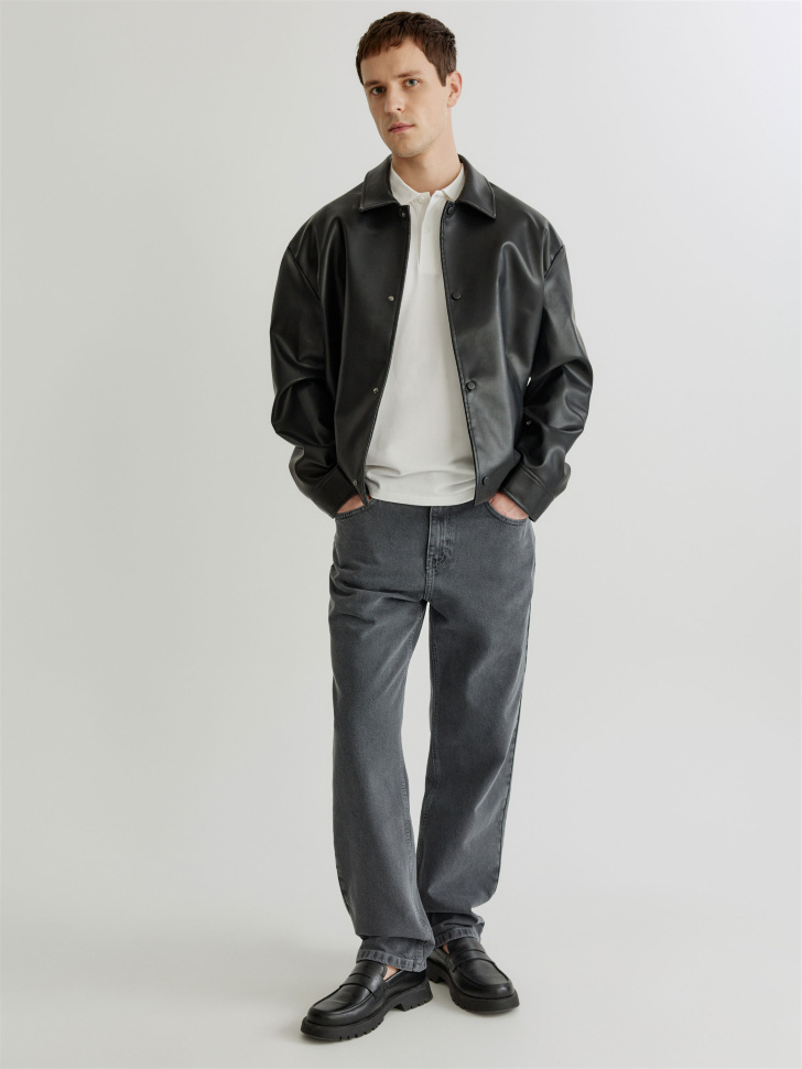 Джинсы SELA прямые со средней посадкой, серый, арт. 42884