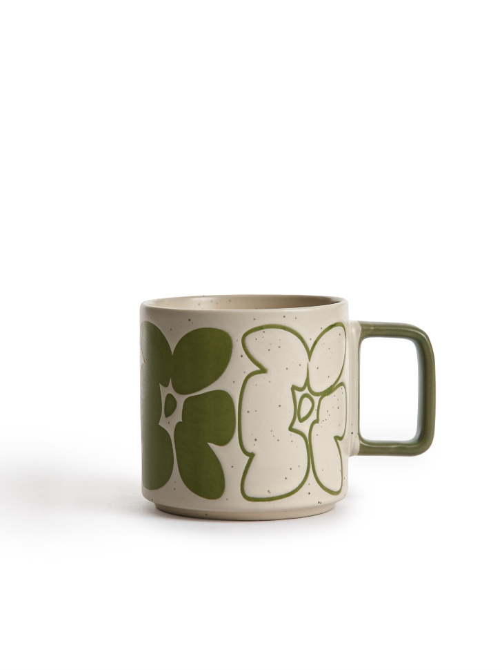 кружка из каменной керамики с рисунком 4640611167547 фотография