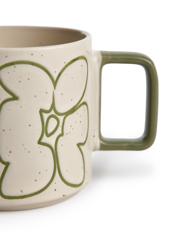 кружка из каменной керамики с рисунком по цене 1199 руб вид справа