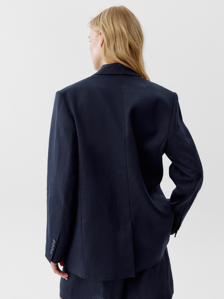 однобортный оверсайз жакет из льна по цене 8999 руб вид справа