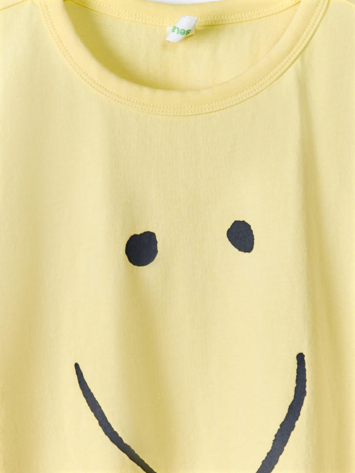 футболка с принтом для мальчиков из хлопка спереди