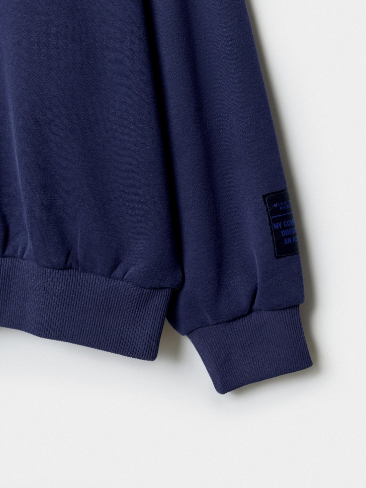 свитшот оверсайз с принтом для мальчиков универсального стиля с лицевой стороны